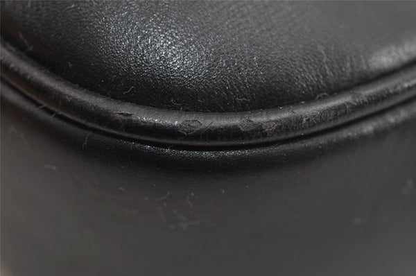 Authentic GUCCI Vintage Shoulder Bag Purse Leather Black 7471I