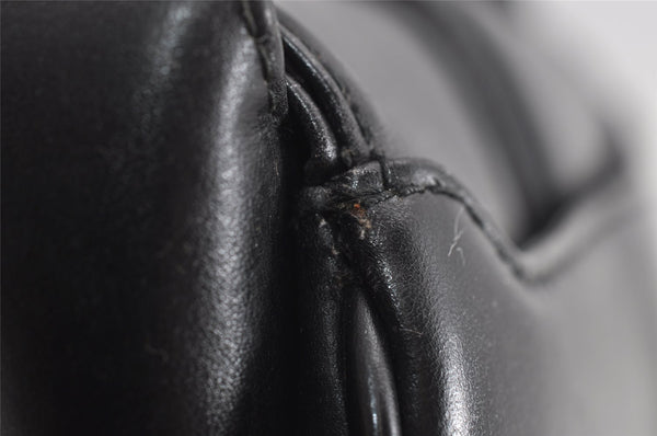 Authentic GUCCI Vintage Shoulder Bag Purse Leather Black 7471I