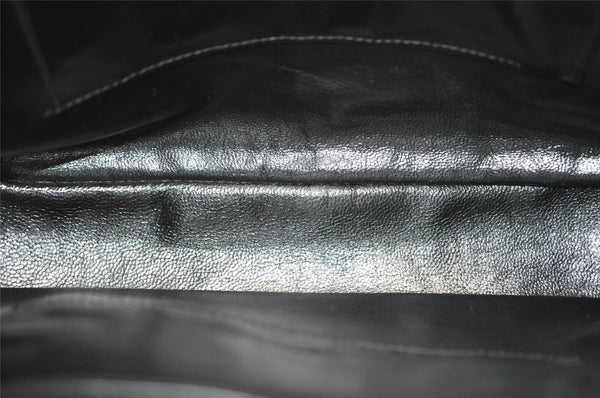 Authentic GUCCI Vintage Shoulder Bag Purse Leather Black 7471I