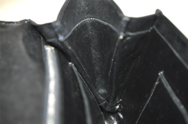 Authentic GUCCI Vintage Shoulder Bag Purse Leather Black 7471I