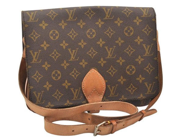 Authentic Louis Vuitton Monogram Cartouchiere GM Shoulder Bag Old Model 7471K