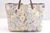 Authentic GUCCI Children's Canvas Leather Tote Hand Bag 284721 Light Blue 7472K