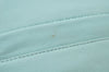 Authentic Salvatore Ferragamo Shoulder Drawstring Bag Leather Light Blue 7474I