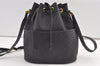 Authentic GUCCI Micro GG PVC Leather Shoulder Drawstring Bag Black Junk 7476J