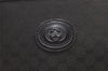 Authentic GUCCI Micro GG PVC Leather Shoulder Drawstring Bag Black Junk 7476J