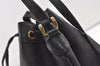 Authentic GUCCI Micro GG PVC Leather Shoulder Drawstring Bag Black Junk 7476J