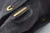 Authentic GUCCI Micro GG PVC Leather Shoulder Drawstring Bag Black Junk 7476J