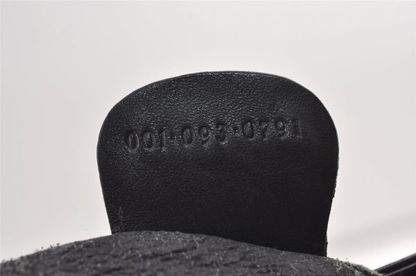 Authentic GUCCI Micro GG PVC Leather Shoulder Drawstring Bag Black Junk 7476J