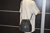 Authentic GUCCI Micro GG PVC Leather Shoulder Drawstring Bag Black Junk 7476J