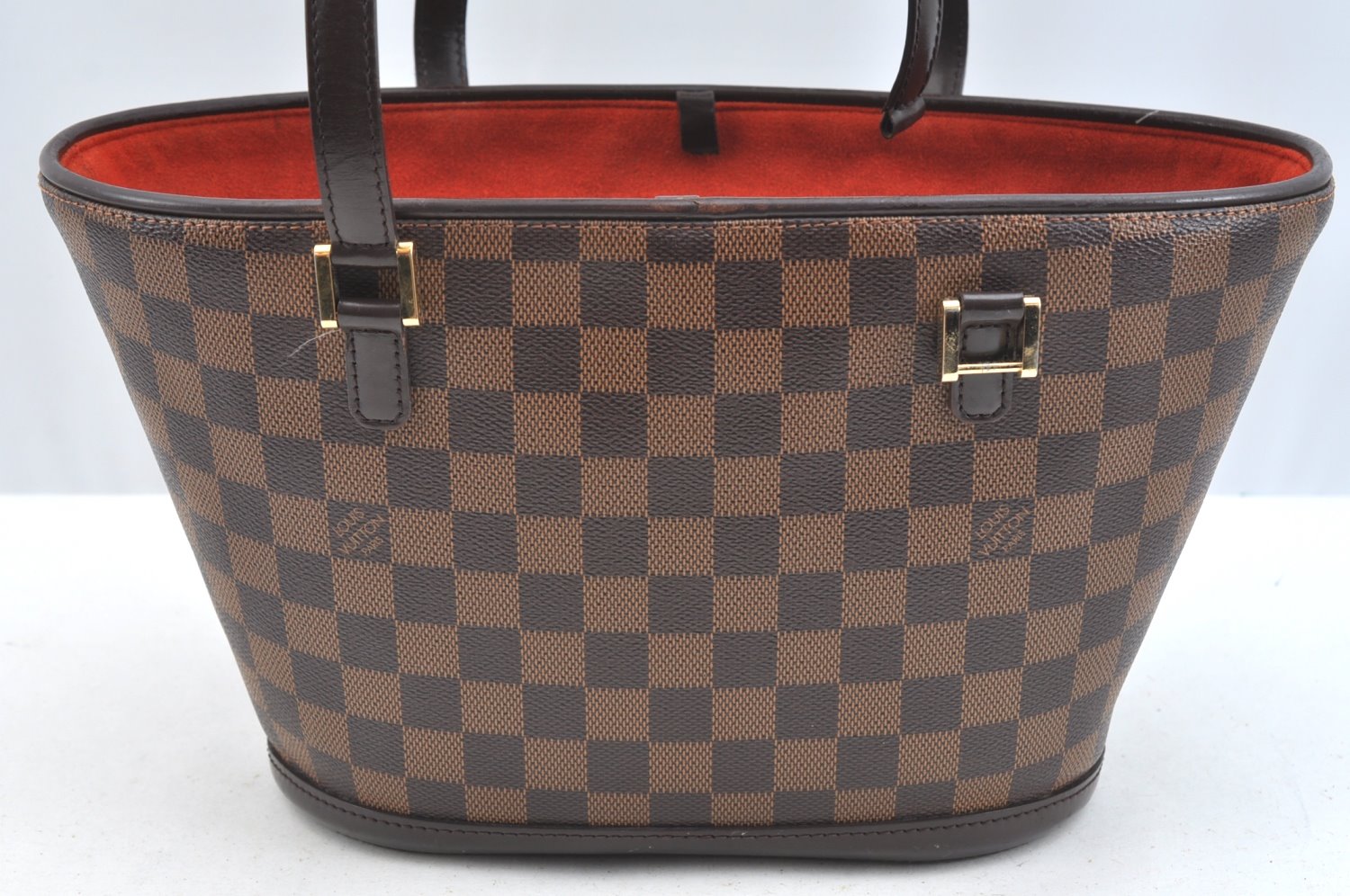 Authentic Louis Vuitton Damier Manosque PM Shoulder Tote Bag N51121 Junk 7477H
