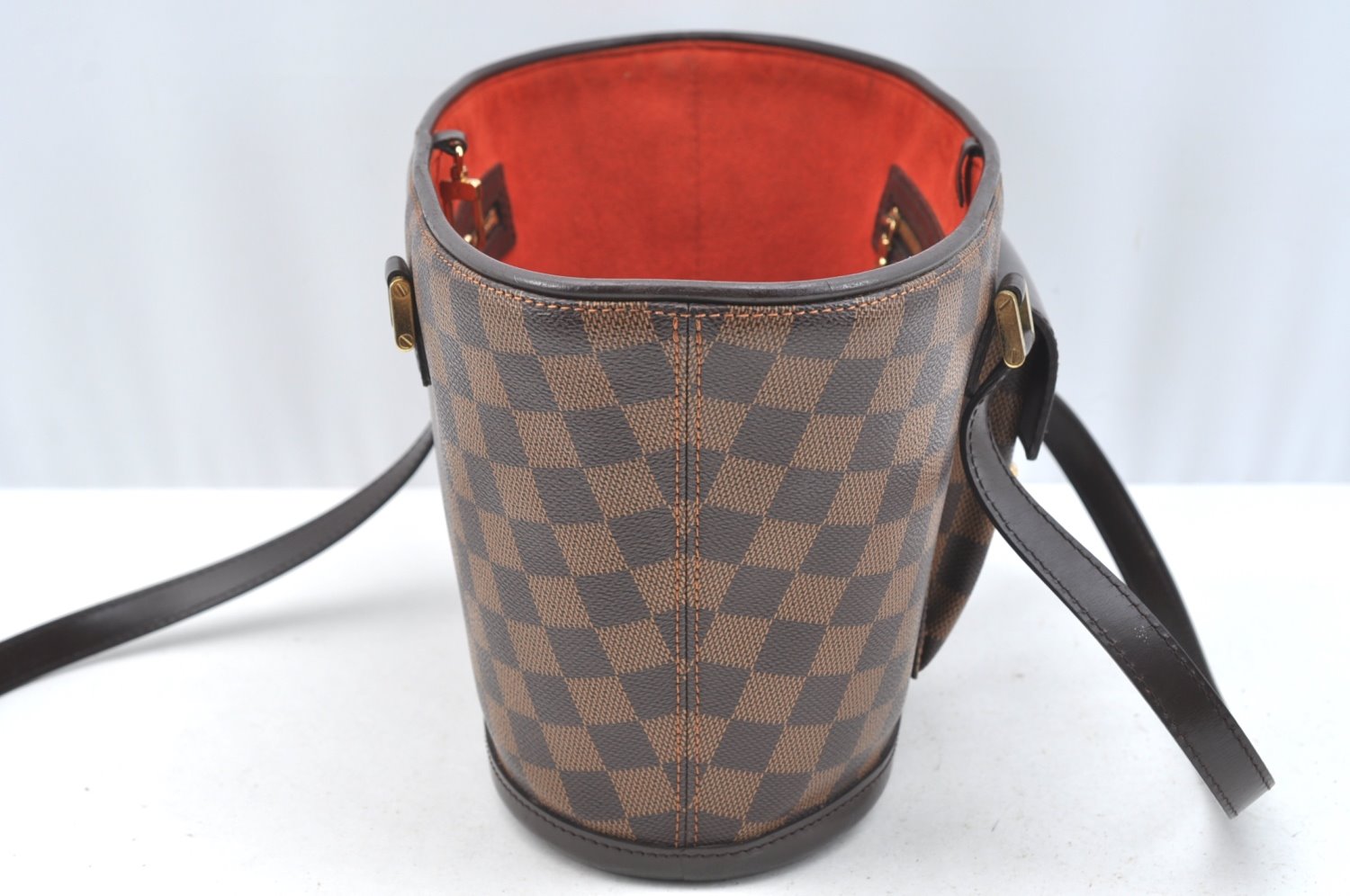 Authentic Louis Vuitton Damier Manosque PM Shoulder Tote Bag N51121 Junk 7477H