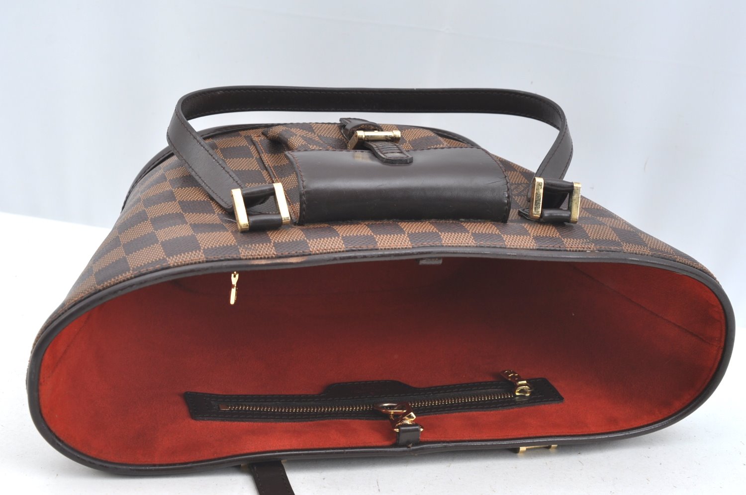 Authentic Louis Vuitton Damier Manosque PM Shoulder Tote Bag N51121 Junk 7477H