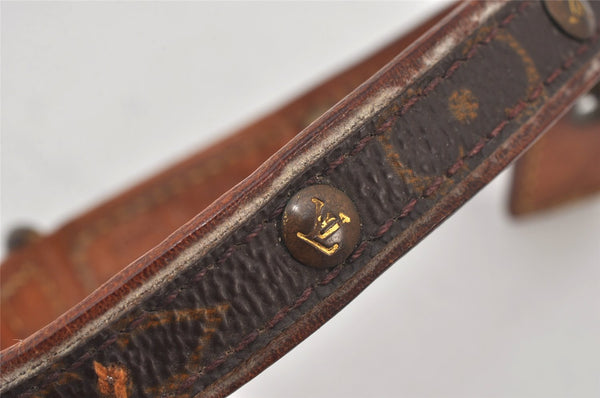 Authentic Louis Vuitton Monogram Collar Baxter PM Dog Collar M58072 LV 7477K