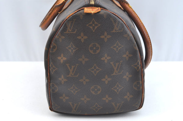 Authentic Louis Vuitton Monogram Speedy 30 Hand Boston Bag M41526 LV Junk 7480G