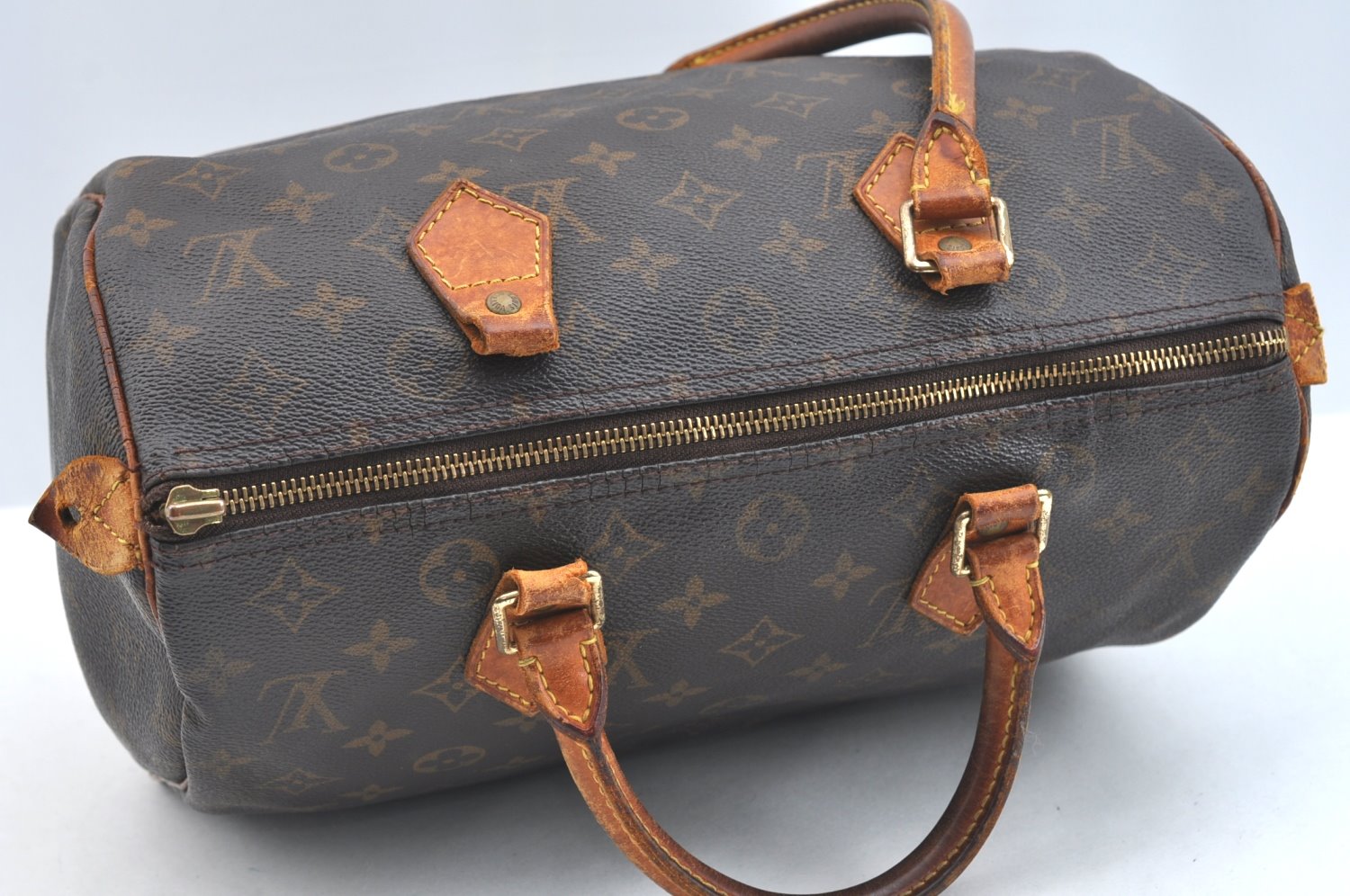 Authentic Louis Vuitton Monogram Speedy 30 Hand Boston Bag M41526 LV Junk 7480G