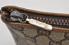 Authentic GUCCI Vintage GG Plus Clutch Hand Bag Purse GG PVC Leather Brown 7480I
