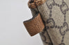 Authentic GUCCI Vintage GG Plus Clutch Hand Bag Purse GG PVC Leather Brown 7480I
