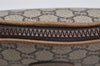 Authentic GUCCI Vintage GG Plus Clutch Hand Bag Purse GG PVC Leather Brown 7480I