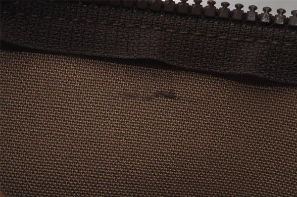 Authentic GUCCI Vintage GG Plus Clutch Hand Bag Purse GG PVC Leather Brown 7480I