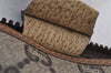 Authentic GUCCI Vintage GG Plus Clutch Hand Bag Purse GG PVC Leather Brown 7480I