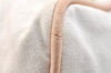 Authentic HERMES Bolide GM Pouch Purse Canvas Leather White 7480K