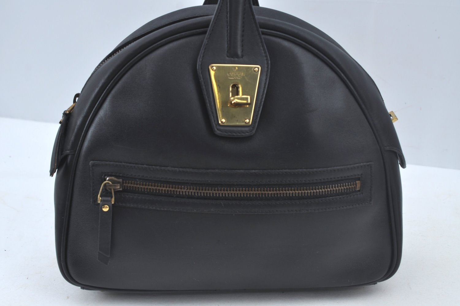 Authentic GUCCI 2Way Shoulder Hand Bag Purse Leather 90671 Black 7481I