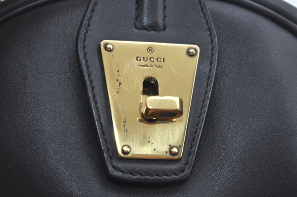 Authentic GUCCI 2Way Shoulder Hand Bag Purse Leather 90671 Black 7481I