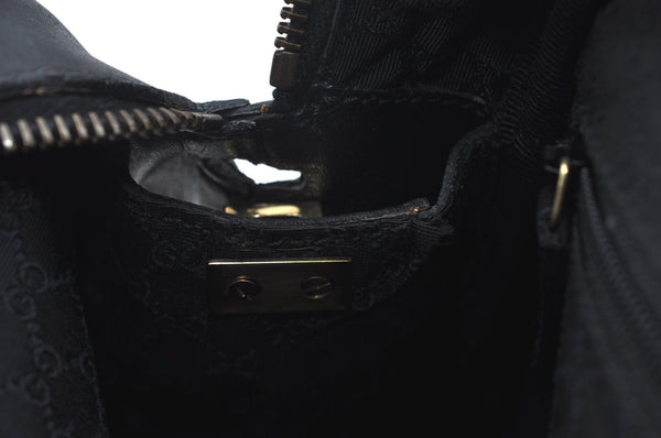 Authentic GUCCI 2Way Shoulder Hand Bag Purse Leather 90671 Black 7481I