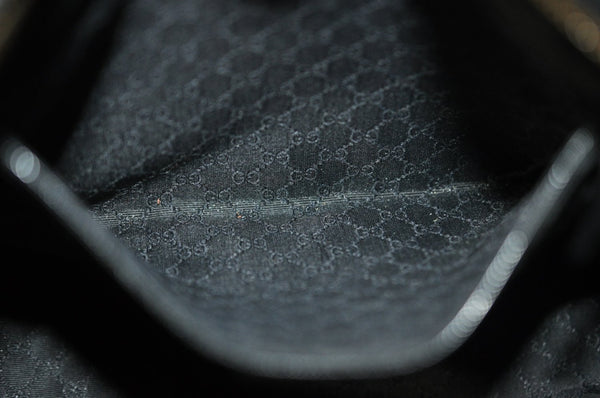 Authentic GUCCI 2Way Shoulder Hand Bag Purse Leather 90671 Black 7481I