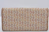 Authentic CELINE C Macadam Blason Pattern Long Wallet Canvas Leather Beige 7481K