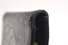 Authentic CHANEL Vintage Calf Skin Long Wallet Purse Black CC Logo 7483K