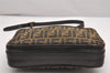 Authentic FENDI Zucca Shoulder Cross Body Bag Purse Canvas Leather Brown 7484I