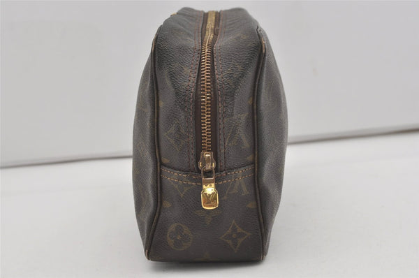 Auth Louis Vuitton Monogram Trousse Toilette 28 Clutch Hand Bag M47522 LV 7486I