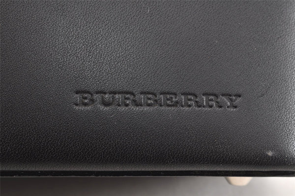 Authentic BURBERRY Vintage Leather Shoulder Hand Bag Purse Black 7487K