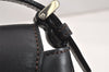 Authentic BURBERRY Vintage Leather Shoulder Hand Bag Purse Black 7487K