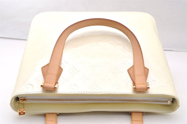 Authentic Louis Vuitton Vernis Houston Shoulder Hand Bag White M91342 LV 7488I