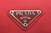 Authentic PRADA Vintage Nylon Tessuto Waist Body Bag Purse Red 7488K