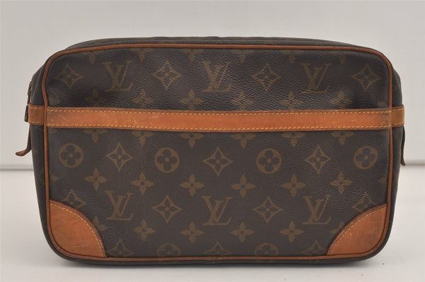 Authentic Louis Vuitton Monogram Compiegne 28 Clutch Hand Bag M51845 LV 7491J