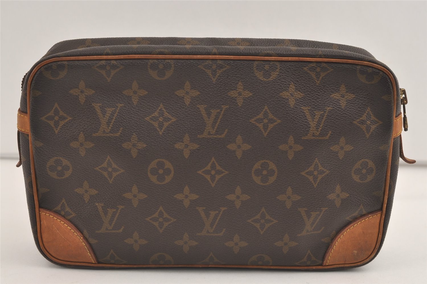 Authentic Louis Vuitton Monogram Compiegne 28 Clutch Hand Bag M51845 LV 7491J