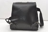 Authentic GUCCI Jackie Backpack Purse GG Suede Leather 0030236 Black 7492J