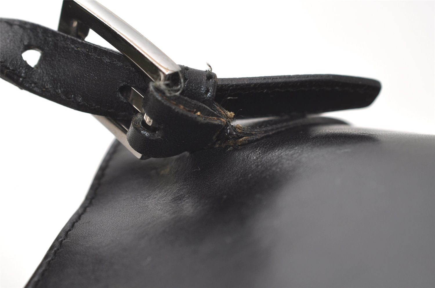 Authentic GUCCI Jackie Backpack Purse GG Suede Leather 0030236 Black 7492J