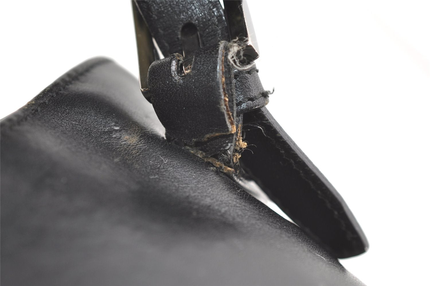 Authentic GUCCI Jackie Backpack Purse GG Suede Leather 0030236 Black 7492J