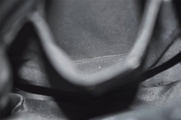 Authentic GUCCI Jackie Backpack Purse GG Suede Leather 0030236 Black 7492J