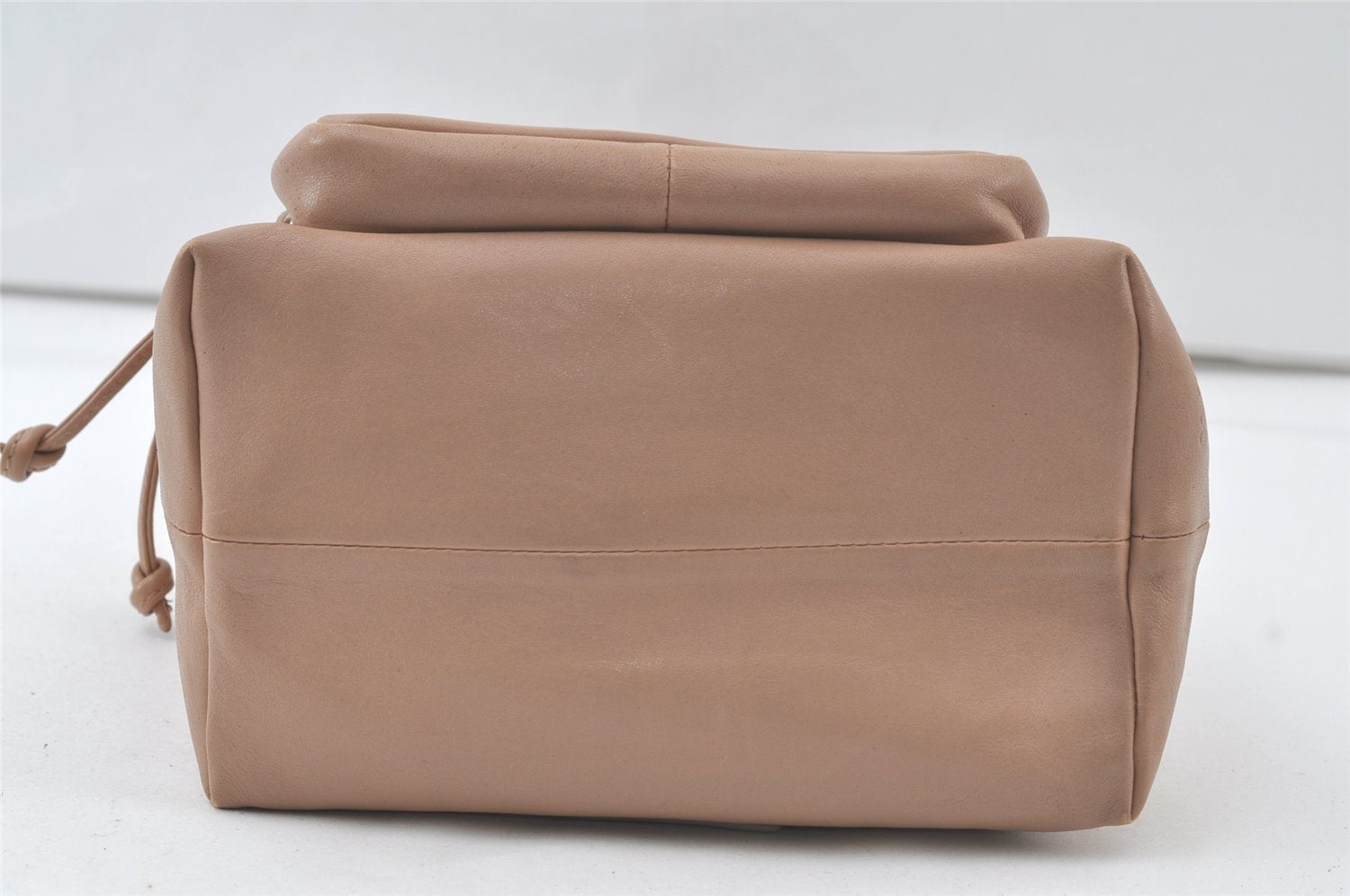 Authentic JIMMY CHOO Vintage Stella Star Studs Leather Backpack Pink Beige 7492K