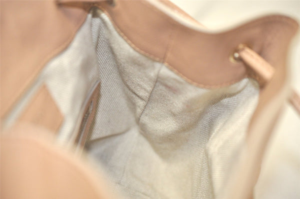 Authentic JIMMY CHOO Vintage Stella Star Studs Leather Backpack Pink Beige 7492K