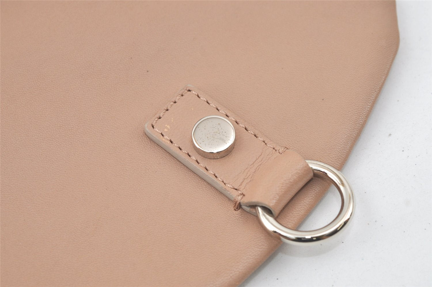 Authentic JIMMY CHOO Vintage Stella Star Studs Leather Backpack Pink Beige 7492K