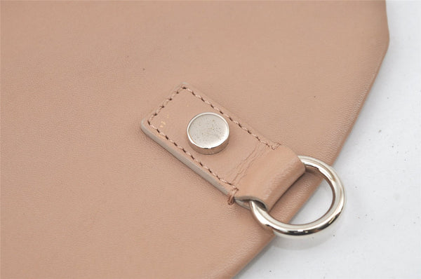 Authentic JIMMY CHOO Vintage Stella Star Studs Leather Backpack Pink Beige 7492K