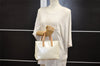 Authentic Louis Vuitton Vernis Reade PM Hand Bag White White M91336 LV 7493I