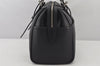 Authentic BURBERRY Vintage Leather Hand Boston Bag Black 7494K