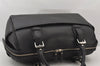 Authentic BURBERRY Vintage Leather Hand Boston Bag Black 7494K